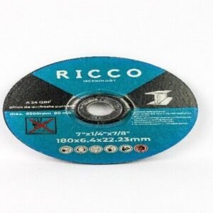 Disco De Desbaste Abrasivo RICCO - 230x6.4x22.23mm - 9pol