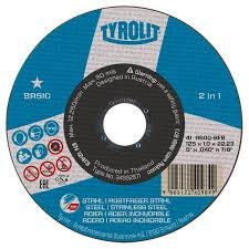 Disco de Corte FINO 115x1,0x22.23 (4.1/2pol) - Tyrollit Cinza