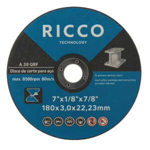 Disco De Corte para inox RICCO (FINO) - 7pol