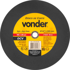 Disco de corte 355x3,2x22.40mm (14pol) - VONDER